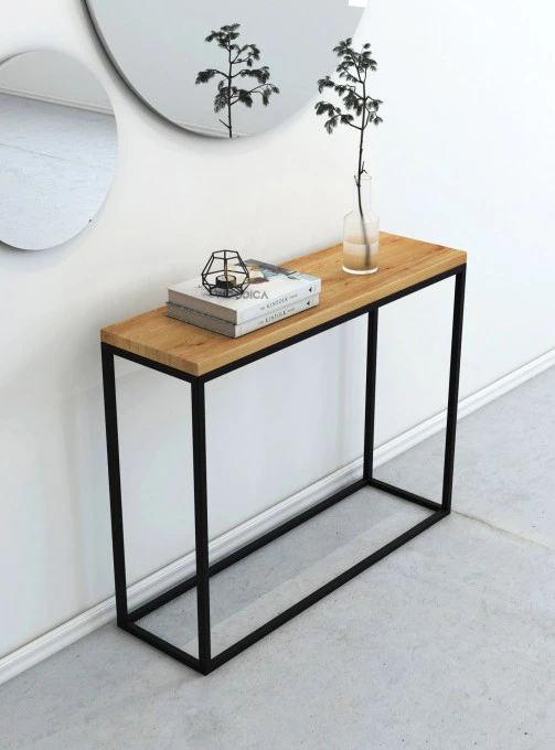 Loft Konsole aus Eiche 01.