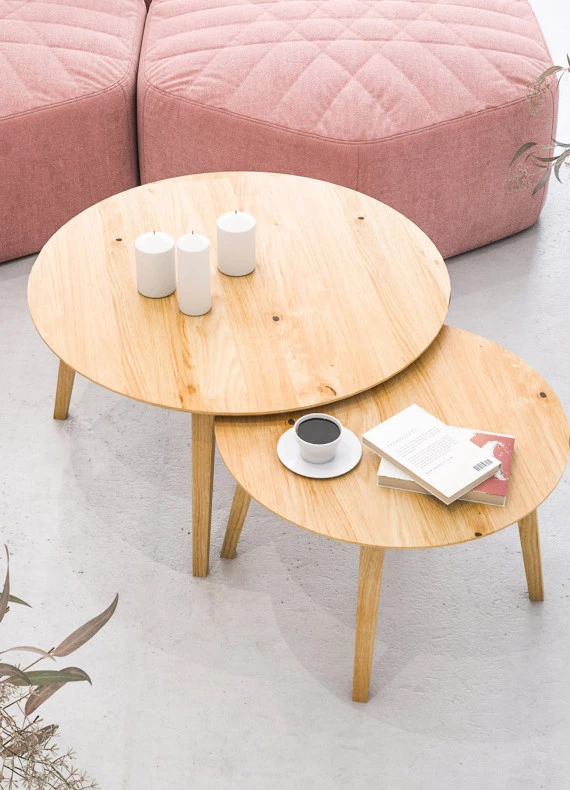 Couchtisch SET aus Eiche Law24