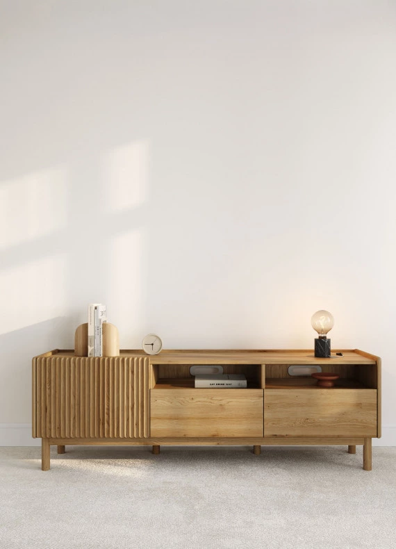 RTV-Schrank aus Eiche Japandi Compact 72