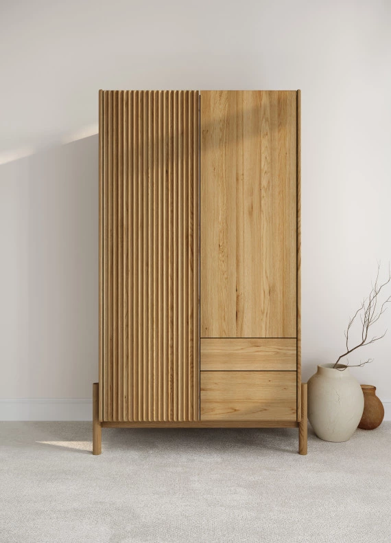 Eichenschrank Japandi 01