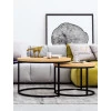 Rundlicher Couchtisch SET aus Eiche Law03 Ø58+Ø75