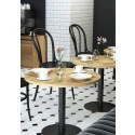 Runder Bistrotisch aus Eiche
