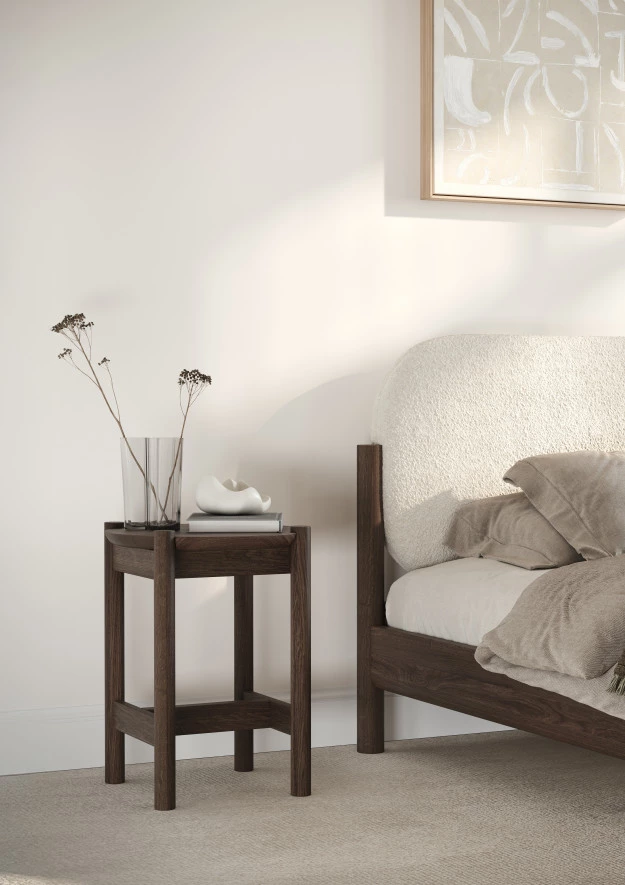 Couchtisch aus Eiche Notte 31, Runder Beistelltisch