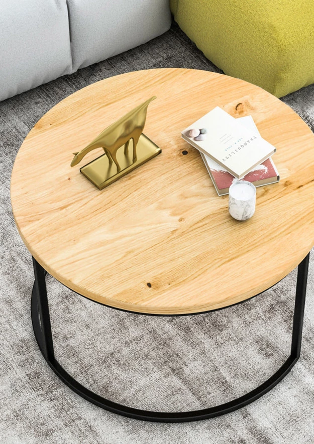 Runder Couchtisch aus Eiche Ław03 groß