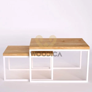 Rechteckiger Couchtisch SET aus Eiche Law09 ▯60+▯70 | ▯80+▯90 | ▯100+▯120