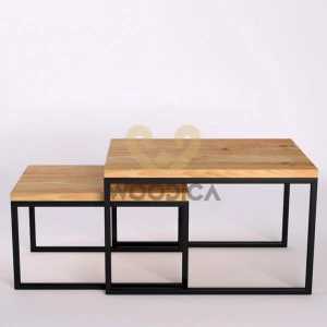 Rechteckiger Couchtisch SET aus Eiche Law09 ▯60+▯70 | ▯80+▯90 | ▯100+▯120