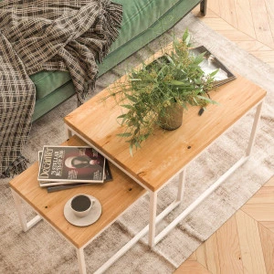 Rechteckiger Couchtisch SET aus Eiche Law09 ▯60+▯70 | ▯80+▯90 | ▯100+▯120