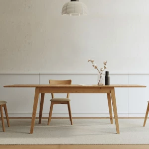 Ausziehbarer Eichentisch Modern U 06 mit Zusatzplatten