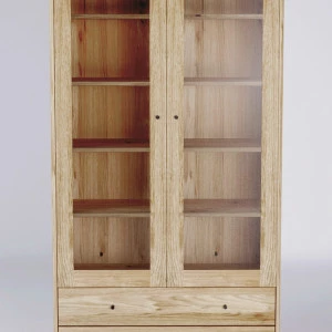 Eichen Vitrine Steel 05 (2d 2s)