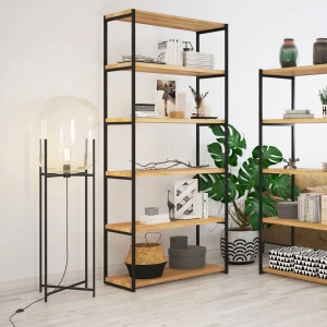 Loft Regal aus Eiche 2m | 90cm | 6p
