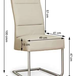 Gepolsterter Stuhl mit Metallbeinen NK-30