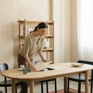 Tisch Japandi 02 mit Stauraum