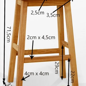 Barhocker aus Eiche TW Hocker