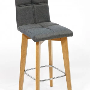 Gepolsterter Barhocker aus Eiche NK-33