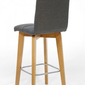 Gepolsterter Barhocker aus Eiche NK-33