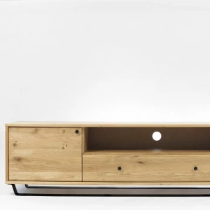 RTV-Schrank aus Eiche Steel 05 (206 1s2d hoch) 