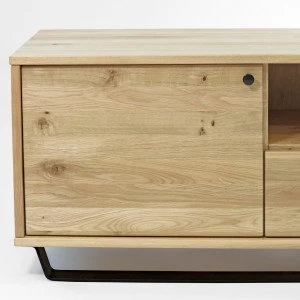 RTV-Schrank aus Eiche Steel 05 (206 1s2d hoch) 