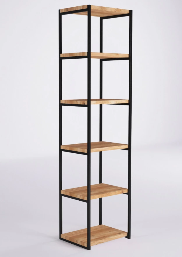 Loft Regal aus Eiche 2m | 50cm | 6p