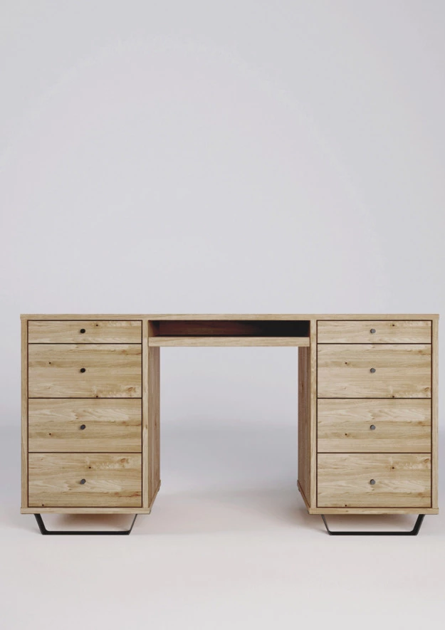 Schreibtisch aus Eiche Steel 01