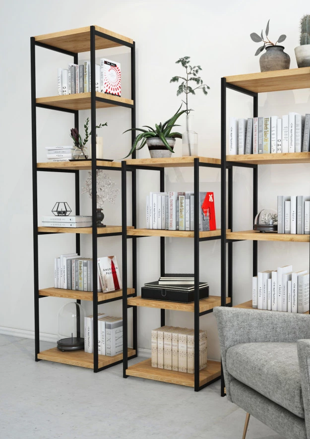 Loft Regal aus Eiche 03