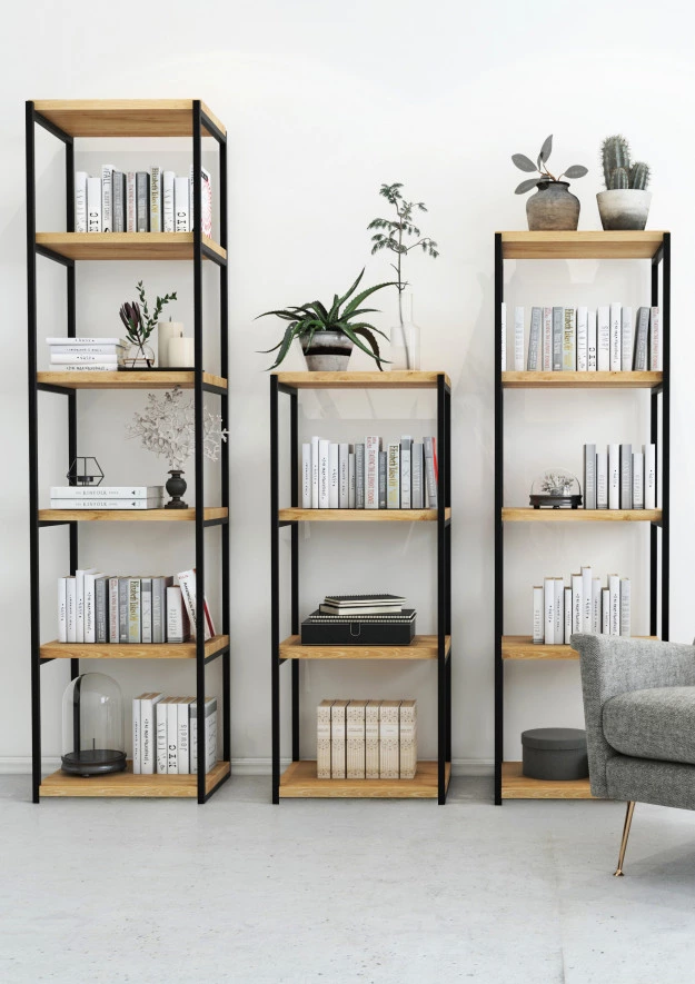 Loft Regal aus Eiche 02