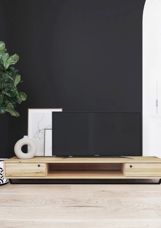 RTV-Schrank aus Eiche Steel 04 (206 2d niedrig) 