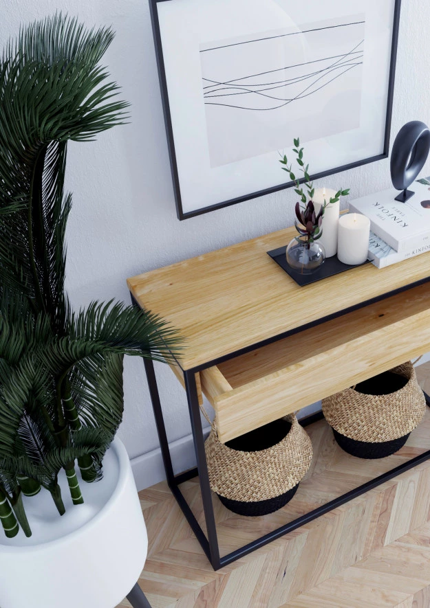 Loft Konsole aus Eiche 03