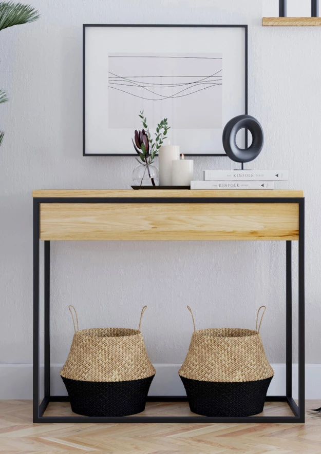 Loft Konsole aus Eiche 03