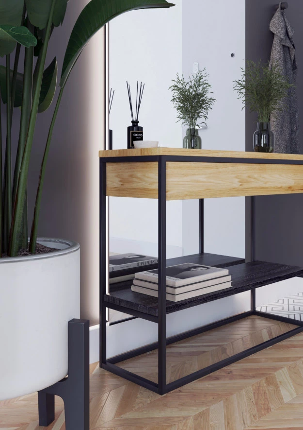 Loft Konsole aus Eiche 04