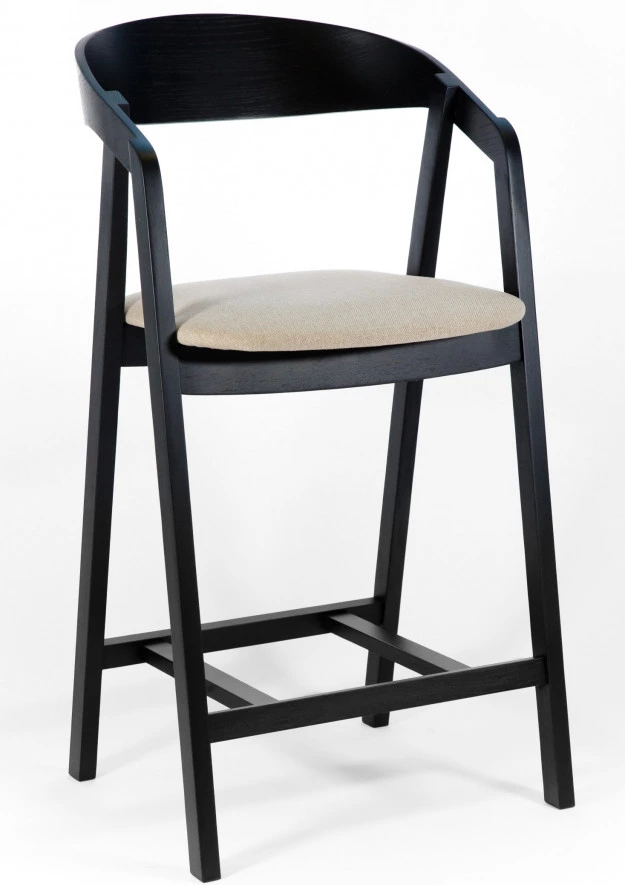 Gepolsterter Barstuhl aus Eiche NK-49mc Hocker