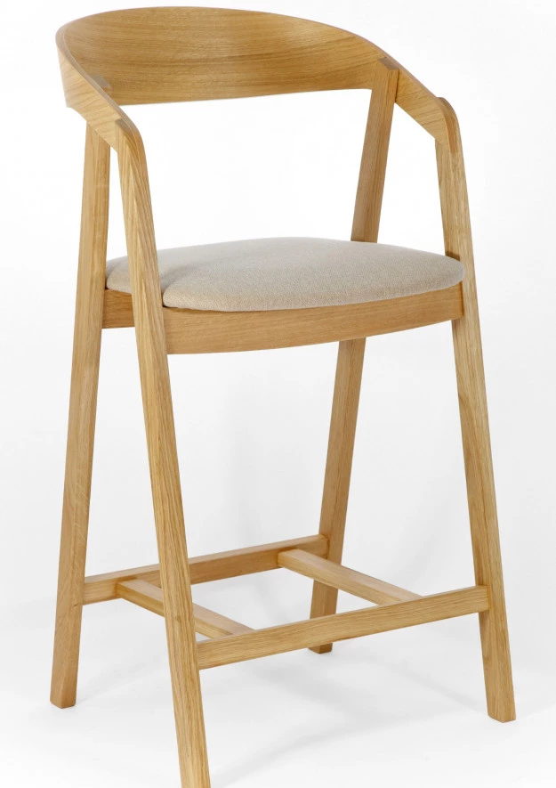Gepolsterter Barstuhl aus Eiche NK-50mc Hocker