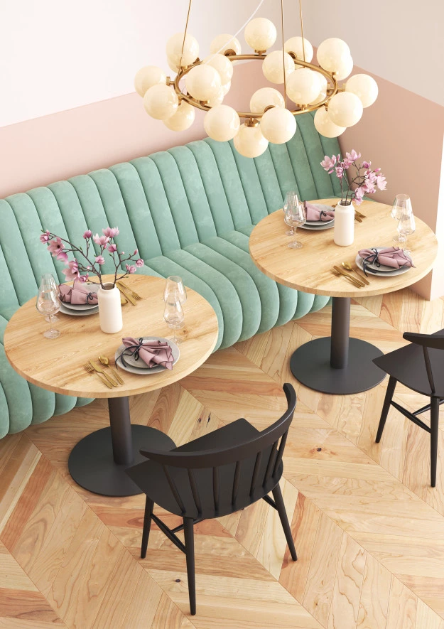 Runde Bistro Tisch aus Eiche (Couchtisch/Bartisch/Restaurant)