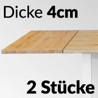 <b><span>zwei Zusatzplatten 90x50cm Dicke 4cm <br></span></b> Abmessung 90 x 50 cm <br> 2 Stücke <br> Dicke 4 cm  <br><span class="product_image_avail_icons_block"><img class="optionadditional_imgdost" alt="Product image" src="https://www.woodica.de/media/catalog/product/cache/1/small_image/300x150/bb1d69bbba138e233a9396db0bdf0ff6/d/o/dostawki_metalowe_stoly_wiz00.jpg" style="margin: 8px 5px 0px 0px;" height="150px"></span><k>416 €</k>