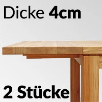 <b><span>zwei Zusatzplatten 80x50cm Dicke 4cm <br></span></b> Abmessung 80 x 50 cm <br> 2 Stücke <br> Dicke 4 cm  <br><span class="product_image_avail_icons_block"><img class="optionadditional_imgdost" alt="Product image" src="https://www.woodica.de/media/catalog/product/cache/1/small_image/300x150/bb1d69bbba138e233a9396db0bdf0ff6/d/o/dostawka_do_stolu_debowego_genewaklasyczny_1_1_.jpg" style="margin: 8px 5px 0px 0px;" height="150px"></span><k>422 €</k>