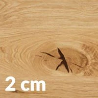 (Eichenplatte geölt 2cm – Wildeiche) +0 €
