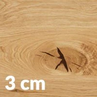 (Eichenplatte geölt 3cm – Wildeiche) +131 €