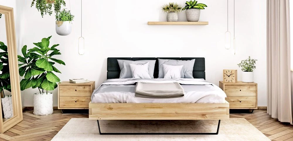 Eichenbetten Steel für Schlafzimmer