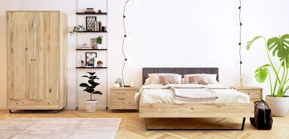 Eichenbetten Steel für Schlafzimmer