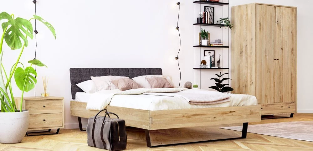 Eichenbetten Steel für Schlafzimmer