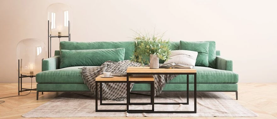 Stolik kawowy dębowy na metalowych nogach