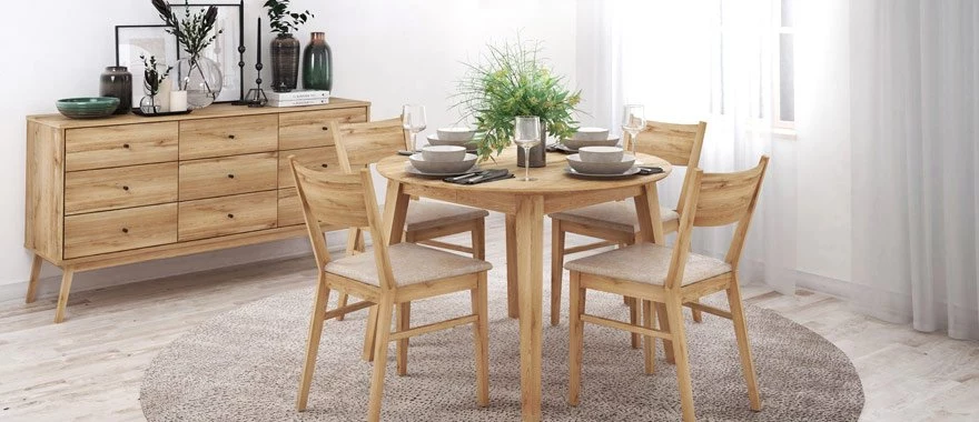 Eichenholztische für Ess- oder Wohnzimmer 100% Massivholz 