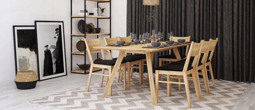 Eichenholztische für Ess- oder Wohnzimmer 100% Massivholz 