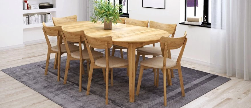 Eichenholztische für Ess- oder Wohnzimmer 100% Massivholz 