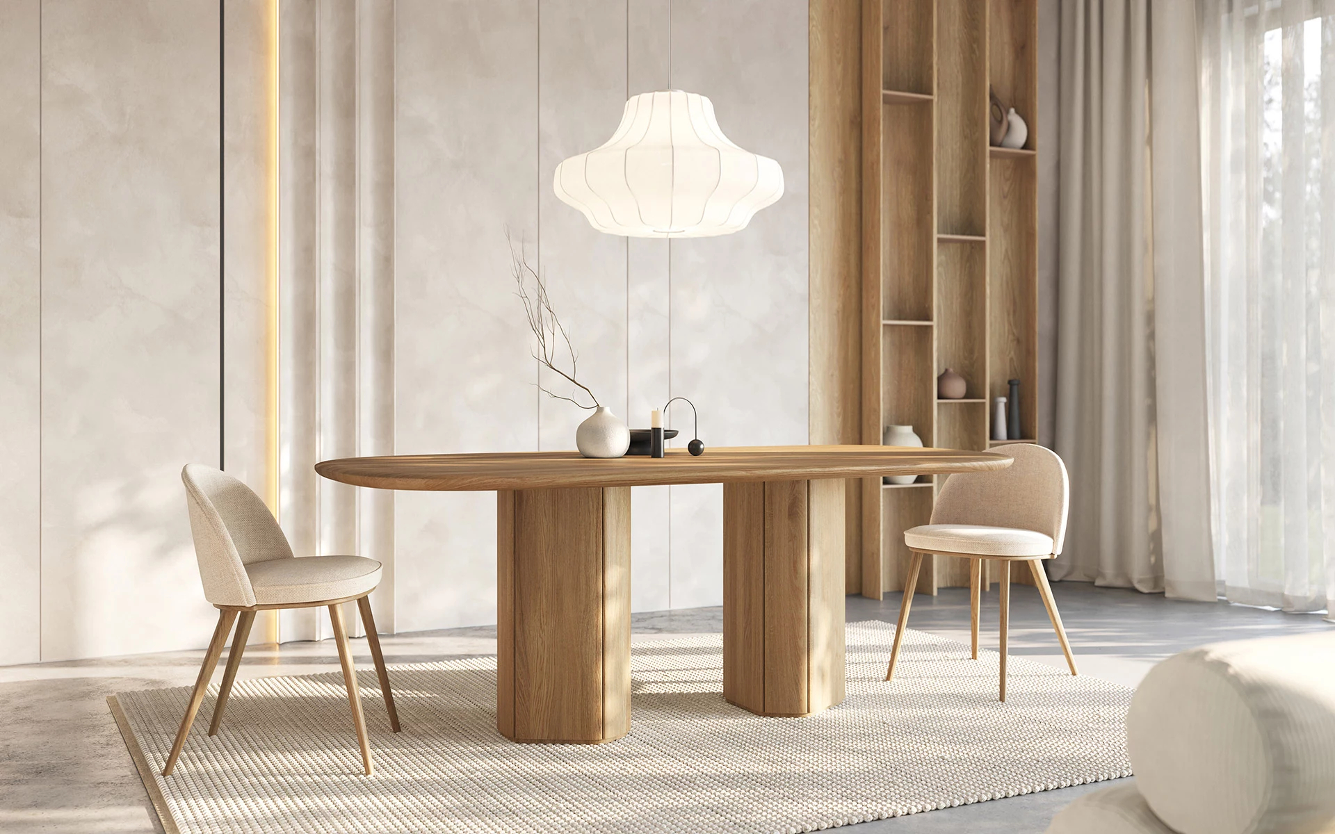 Eichentische und Stühle 100 % Massivholz