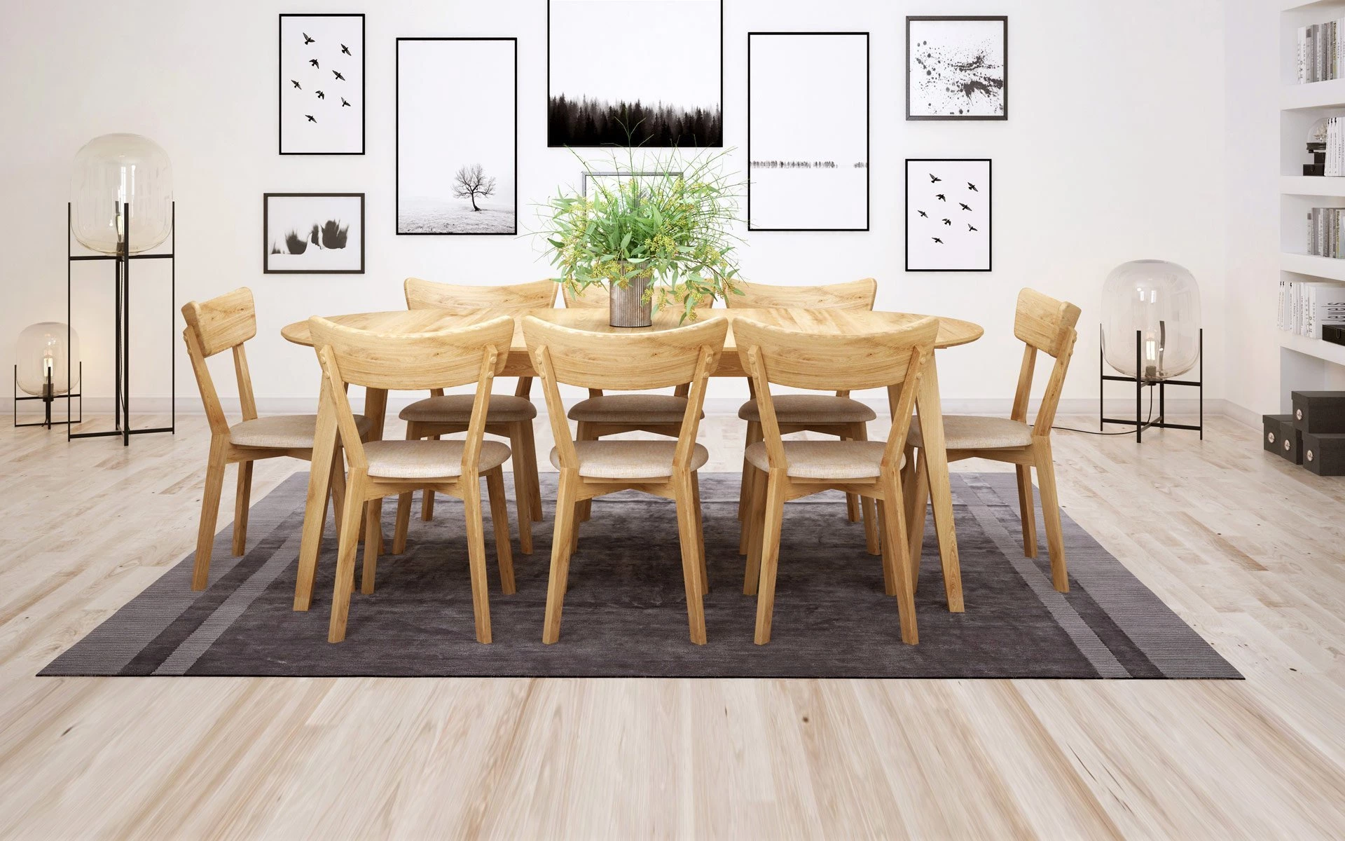 Eichenholztische für Ess- oder Wohnzimmer 100% Massivholz